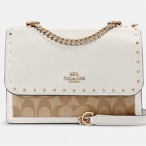 Coach Klare Crossbody In Signature Canvas With Rivets